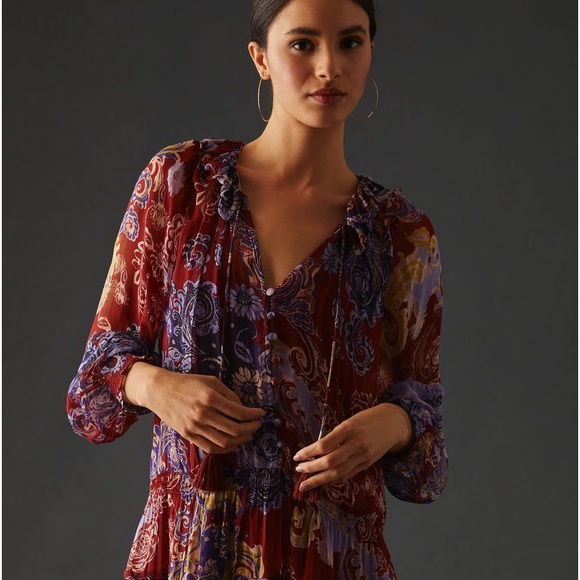 MARAIS PRINTED CHIFFON MINI DRESS - Picture 3 of 13